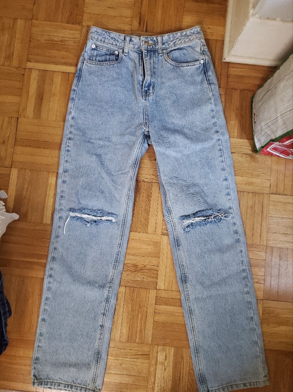 Princess Polly Light Blue Distressed Jeans